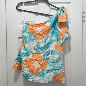Lilly Pulitzer One Shoulder Top sz 12